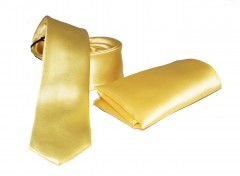    NM Satin Slim Krawatte Set - Gelb Krawatten